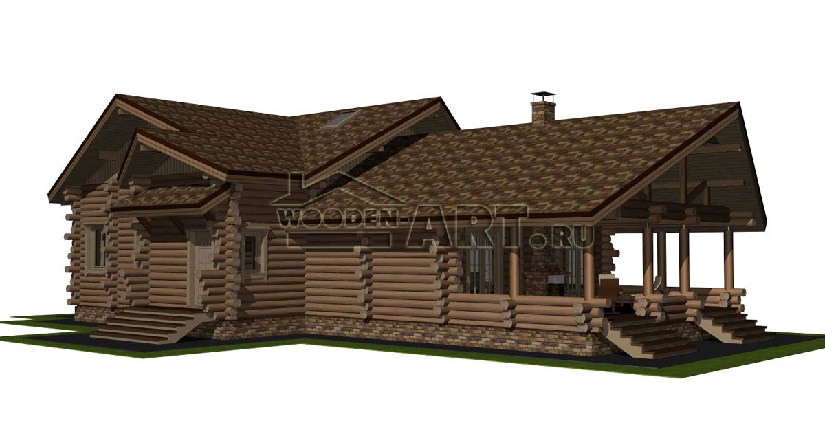 «Лесное» 252 кв. м. Проекты деревянных домов. Архитектор Ольга Мальцева