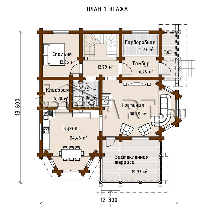 «Медвежье озеро» 270 кв. м. Проекты деревянных домов