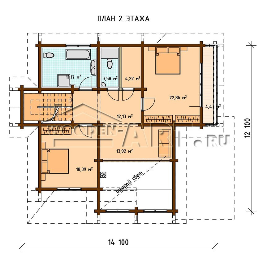 «Поляна» 288 кв. м. Проекты деревянных домов