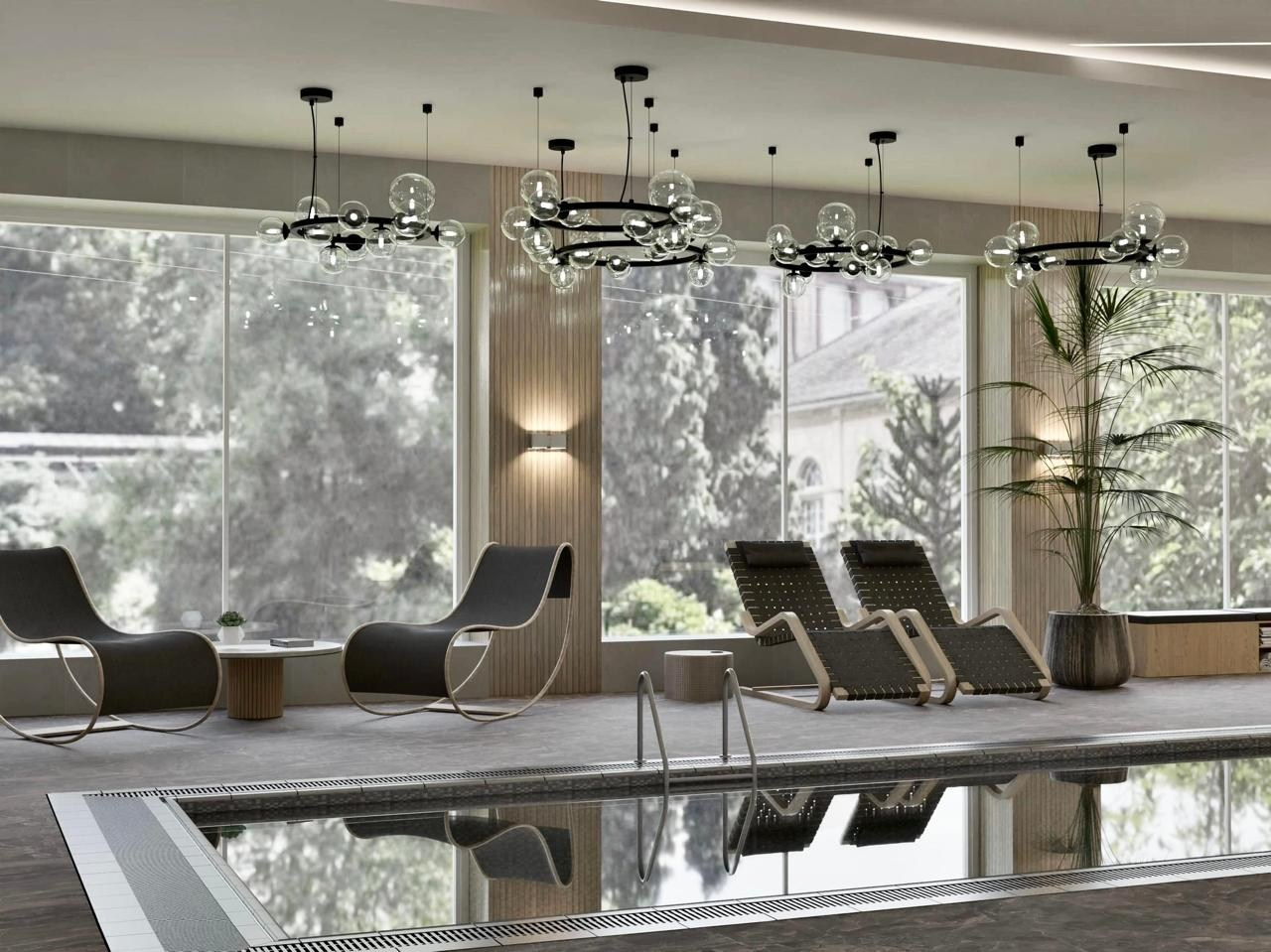 Бассейн в загородном доме — 240 м². DMDesign — студия дизайна интерьеров