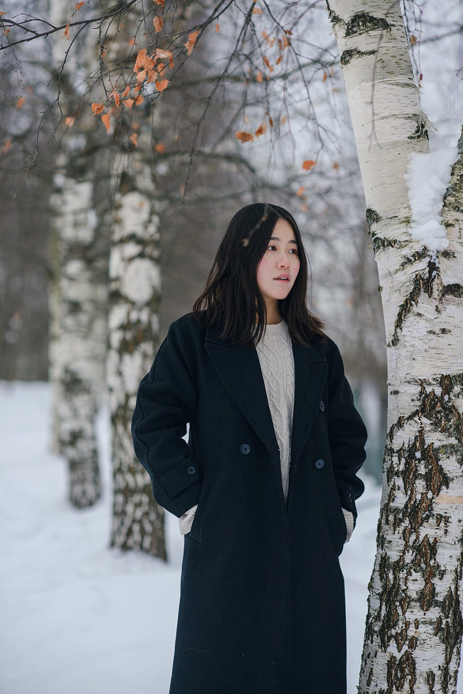 photo shoot for a girl in a winter field, snow (photography from Elena Carruthers)