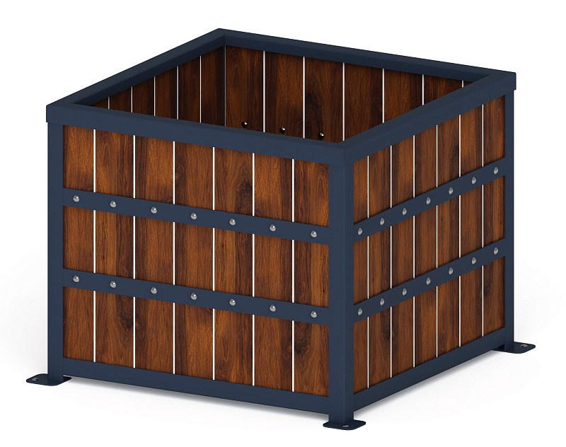 Кашпо уличное МФ 56.01.01 (под анкера) Габариты (ШхДхВ): 750х750х640 мм