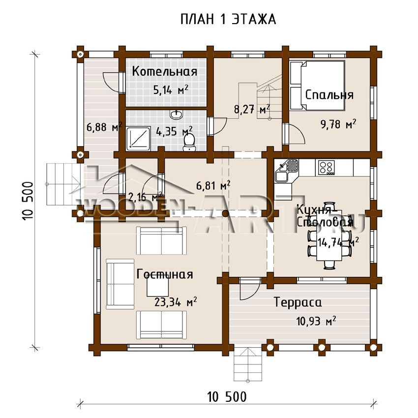 «Баковка» 192 кв. м. Проекты деревянных домов
