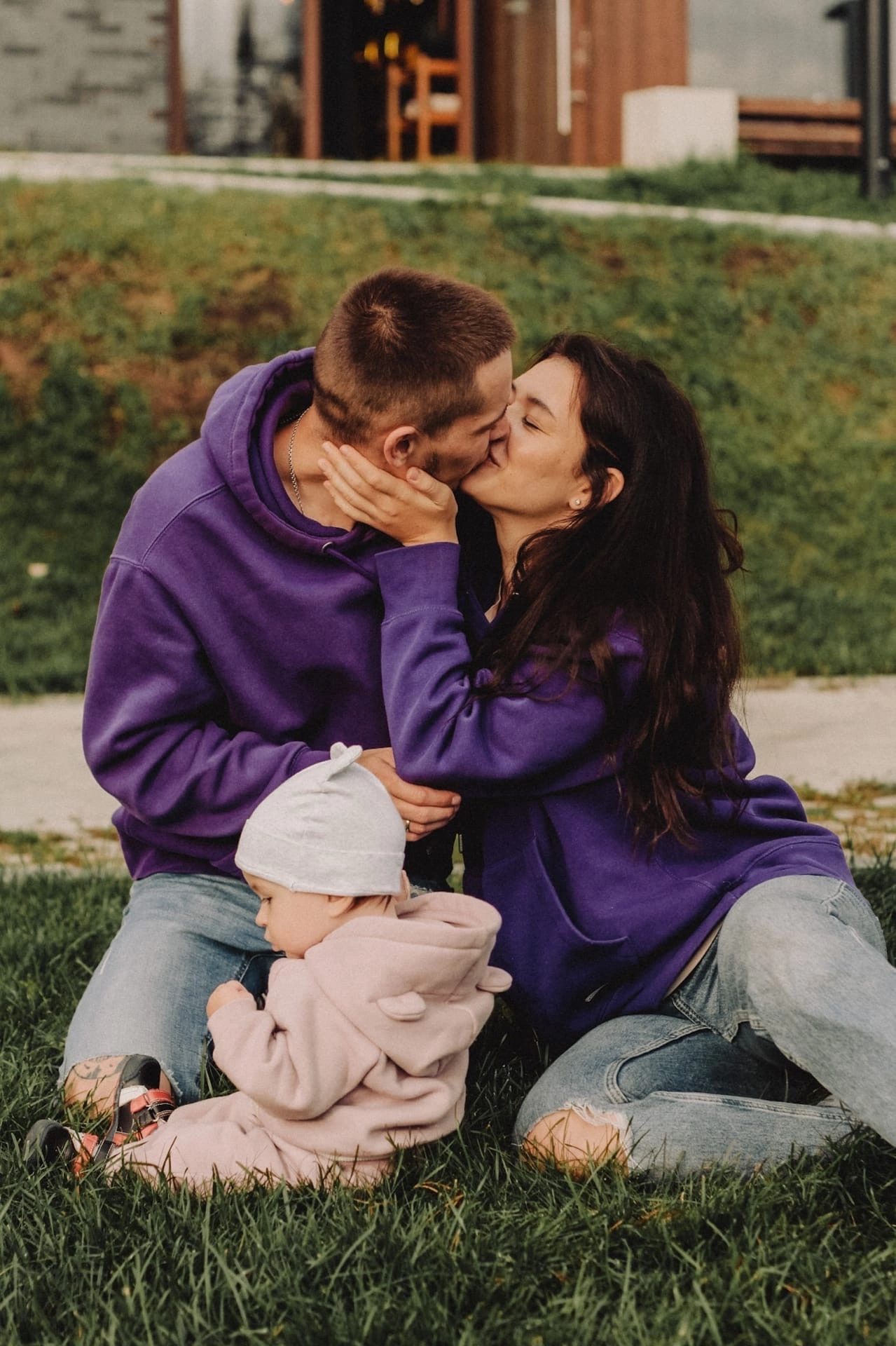 Анечка с папой и мамой. Семейный фотограф Полина Легачева