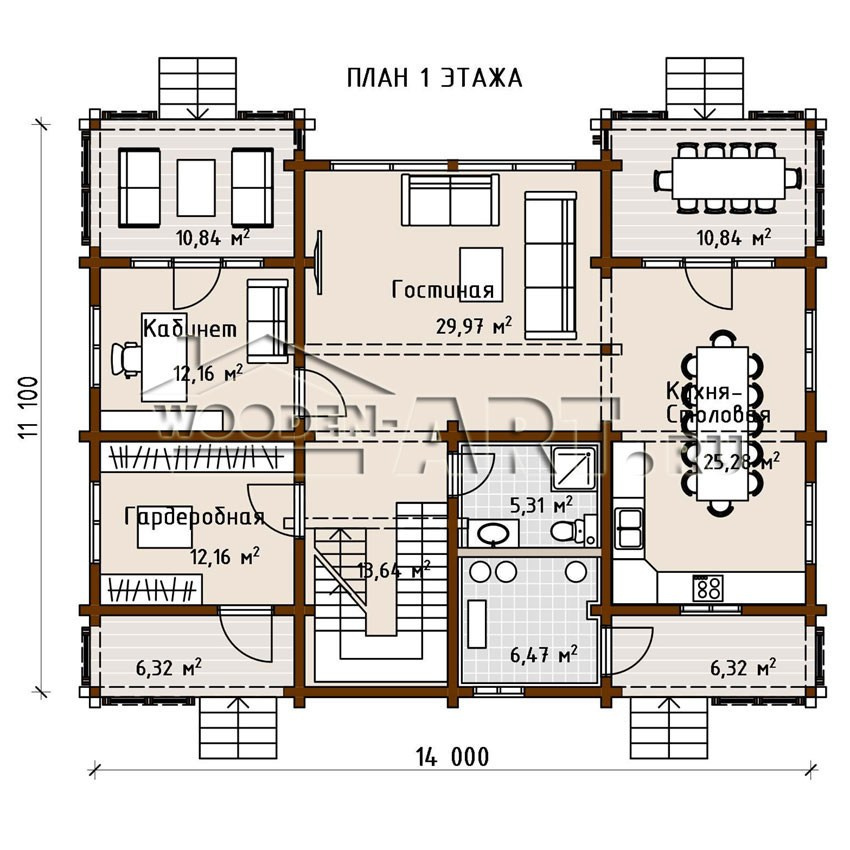 «Фореста» 267 кв. м. Проекты деревянных домов