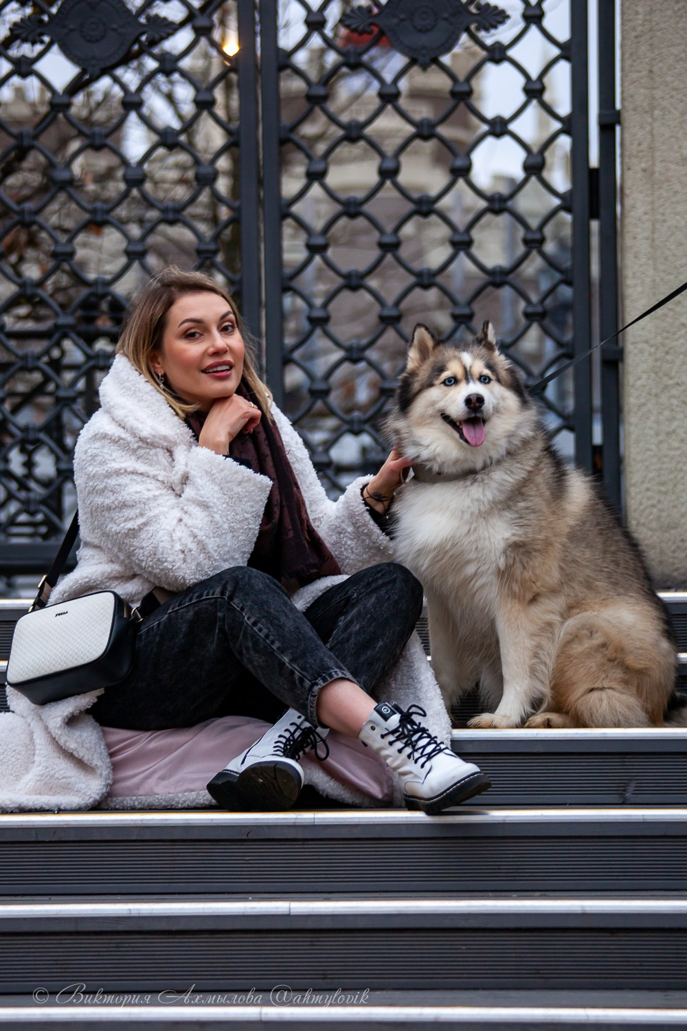 Прогулка с Хаски (Настя). Виктория Ахмылова. Фотограф в Москве
