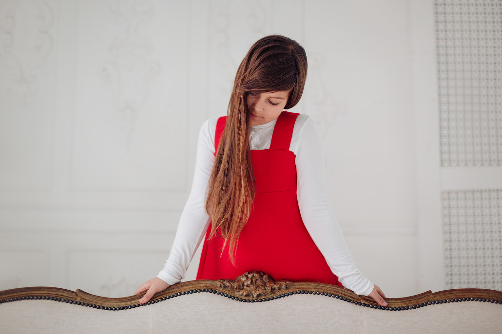 Семейная студийная фотосессия мамы и дочери. Фотограф в Москве Татьяна Байкова