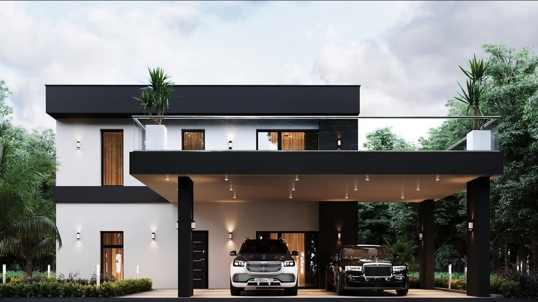 Энергосберегающий, функциональный и эстетичный дом в стиле Hi-tech. Дом на небольшом и угловом участке. Архитектор Вера Каракезиди