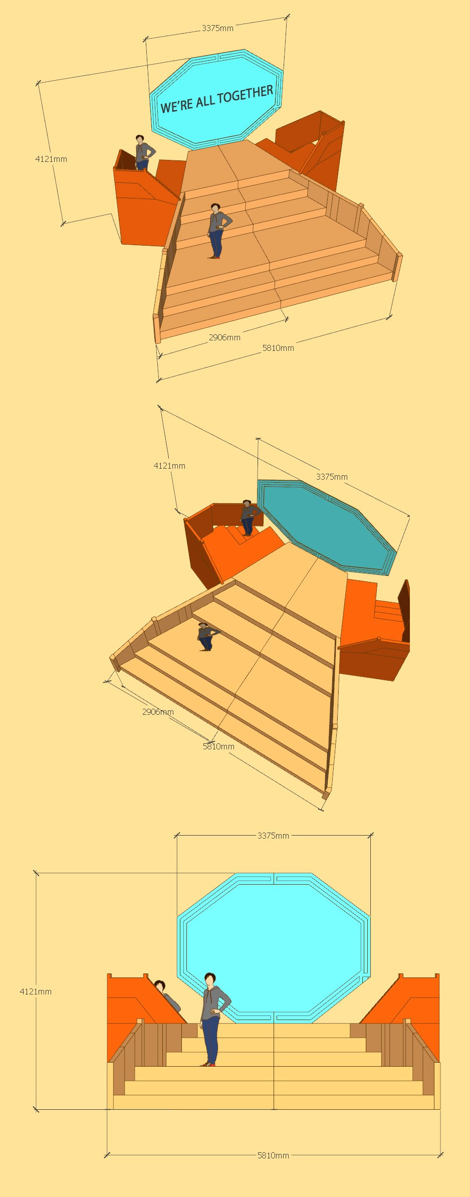 TECHNICAL DRAFTS. Munina Dina. Set design portfolio