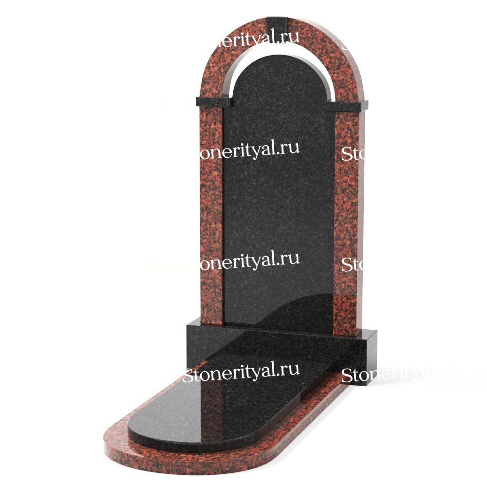 Комбинированные памятники на одного. Изготовление и установка памятников в Москве и МО