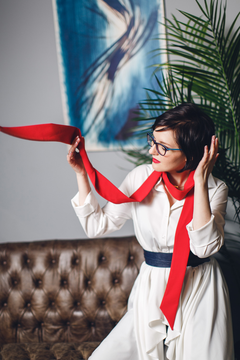 Фотосъемка для бизнес - леди в интерьерной студии, Москва