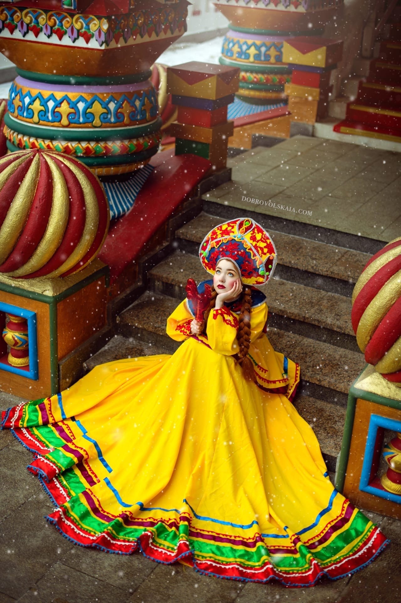 Масленица. Русские народные костюмы в Москве