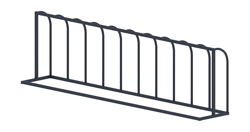 Стойка велосипедная - МФ 64.01.01-01.И1 Габариты (ШхДхВ): 3030х500х850