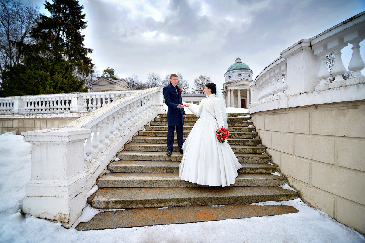 зимняя фотосессия усадьба архангельское