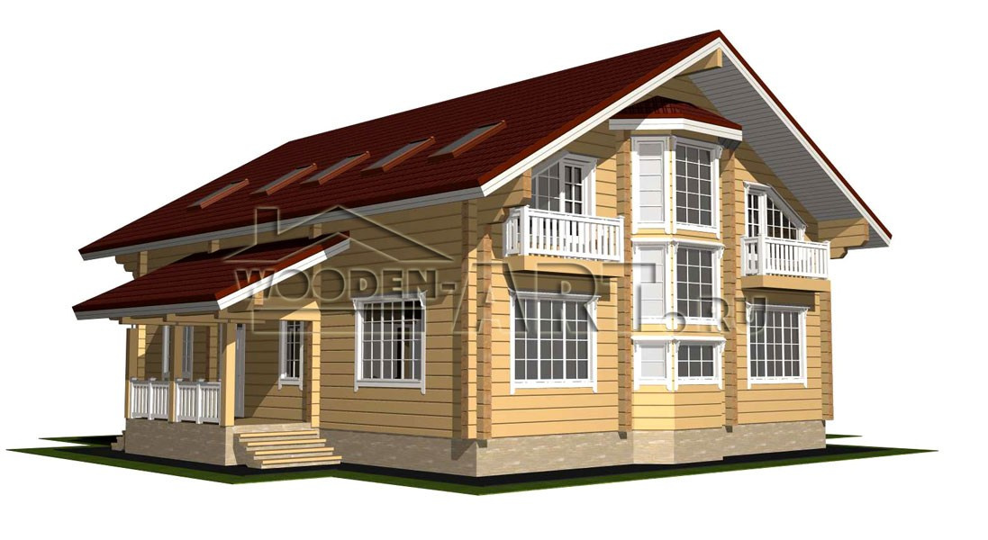 «Скандинавия» 397 кв. м. Проекты деревянных домов