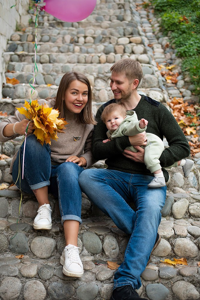 Семейная фотопрогулка. Семейный, детский фотограф в Москве Дегтярева Анастасия