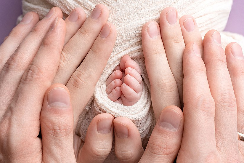 Newborn съёмка Анюты. Фотограф новорождённых и малышей до года в Москве и Московской области