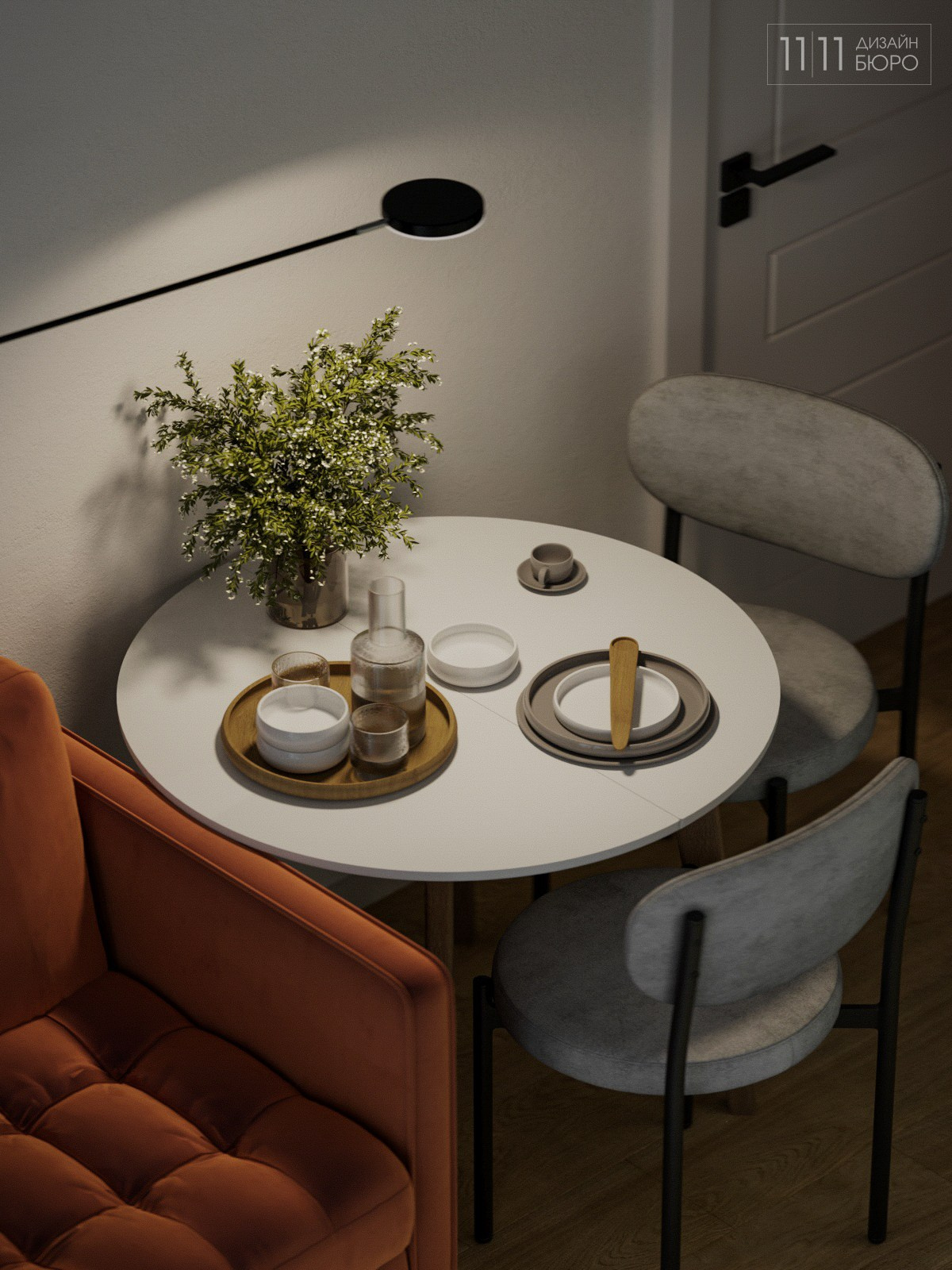 «Спокойная эклектика» — проект небольшой квартиры с яркой прихожей. Дизайн-бюро 11/11, дизайн интерьера с индивидуальным подходом во Владивостоке