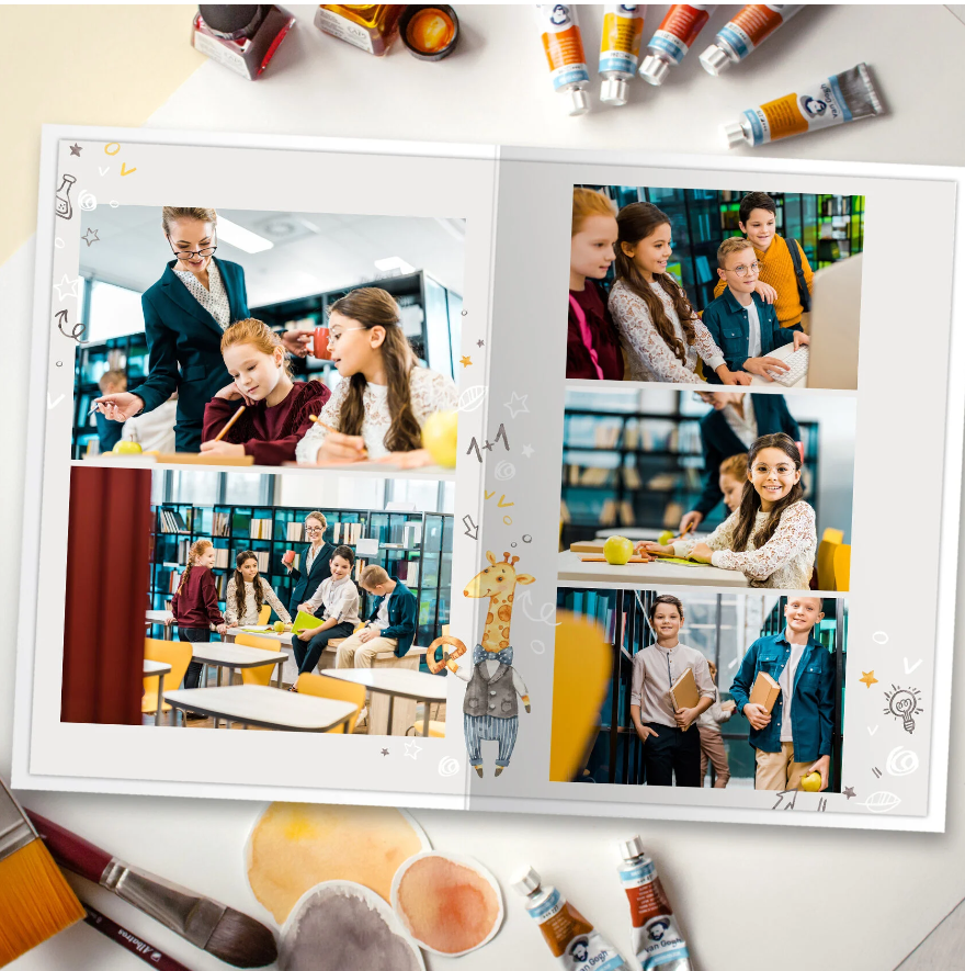 Дизайны альбомов для садика. Ирина Коновалова школьный фотограф. Выпускные альбомы Ярославль