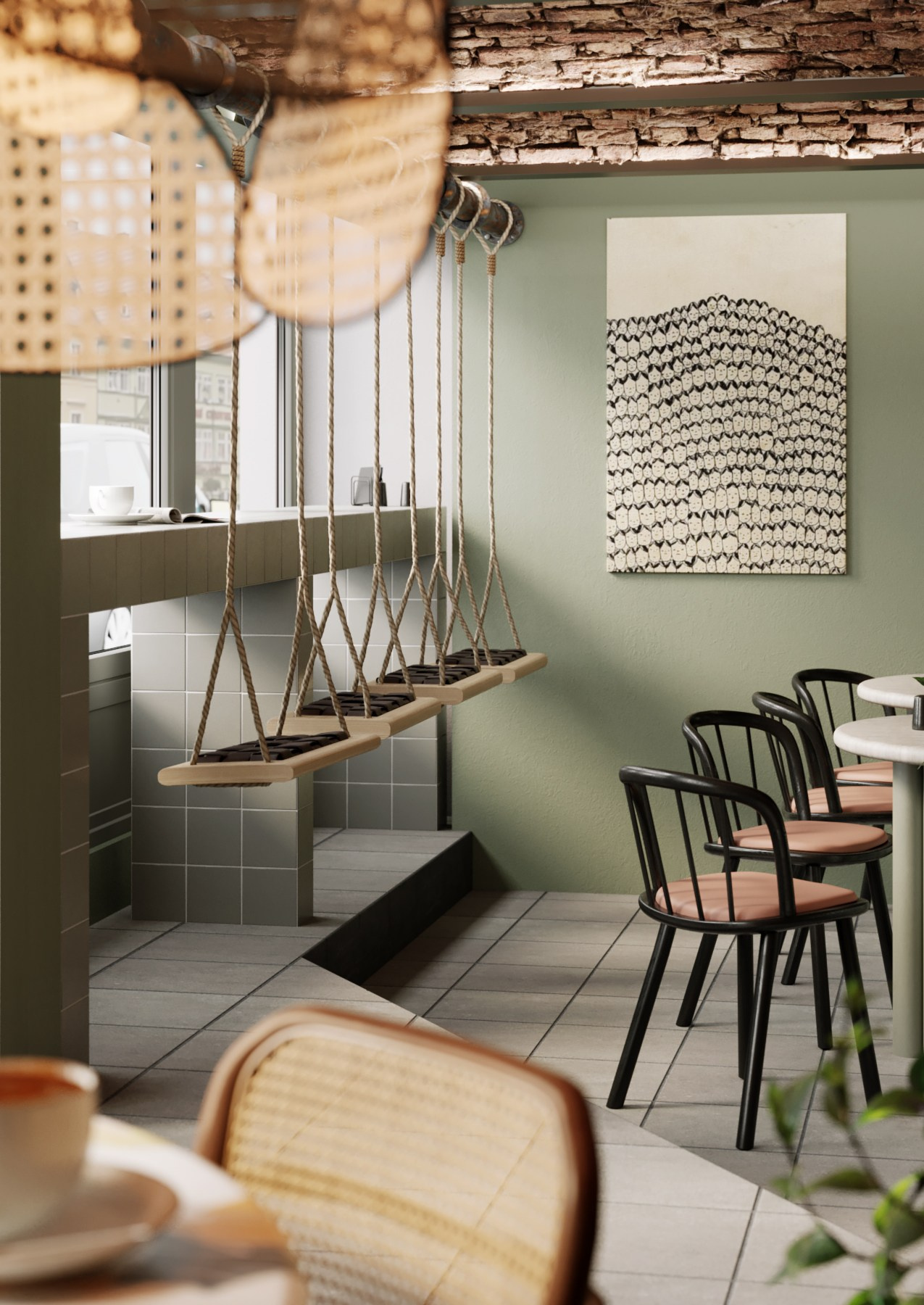 Lazy Cats Кебаб кафе. Дизайн Марина Павлюченкова. 3D визуализатор интерьеров Ксения Жарко