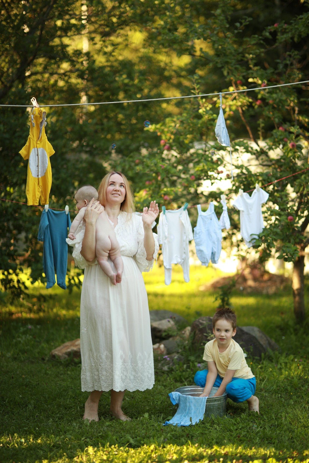 Большая стирка. Фотограф Юлия Рязанова Москва семейный и детский