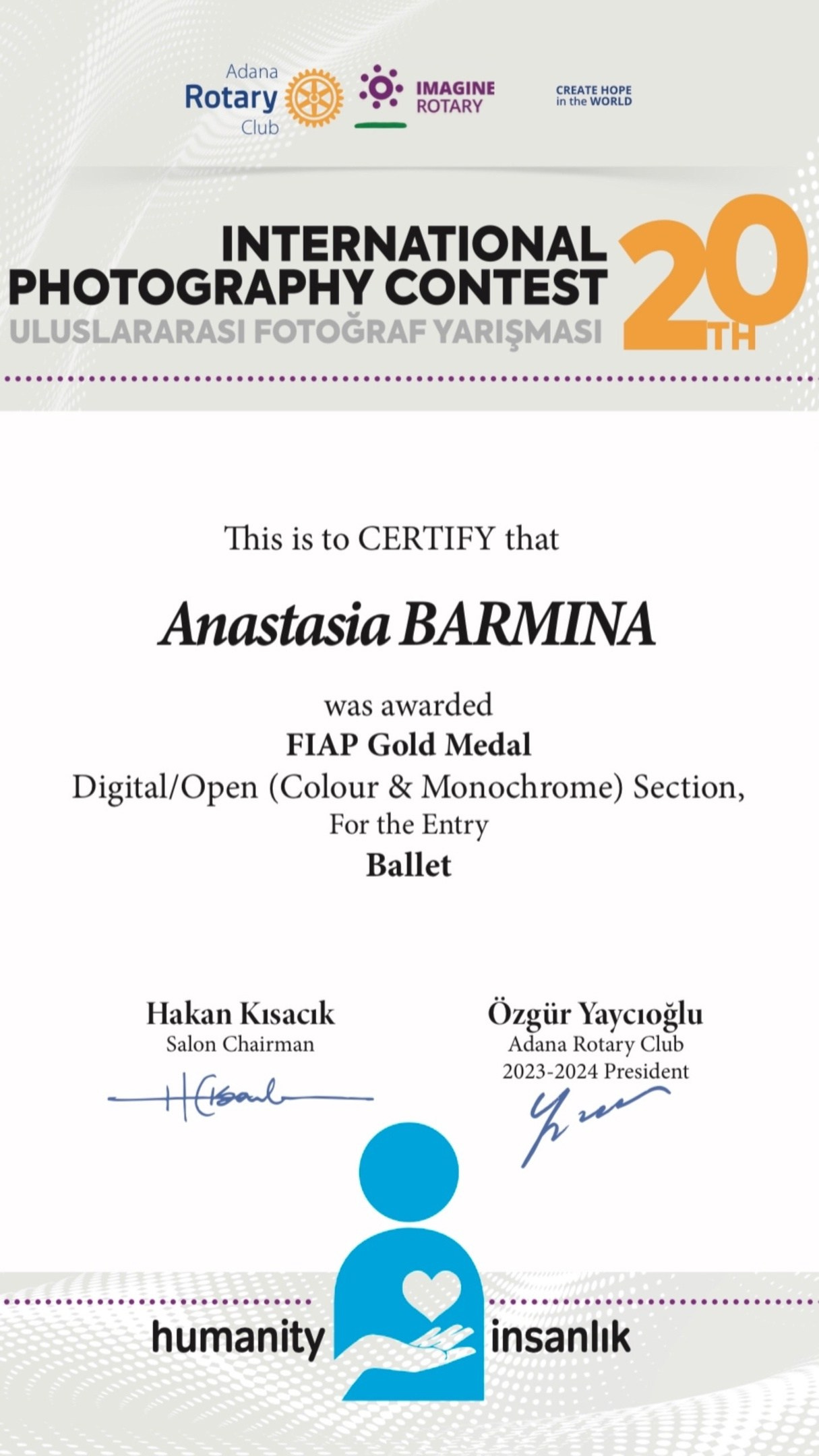 Достижения. Фотограф Бармина Анастасия | Екатеринбург