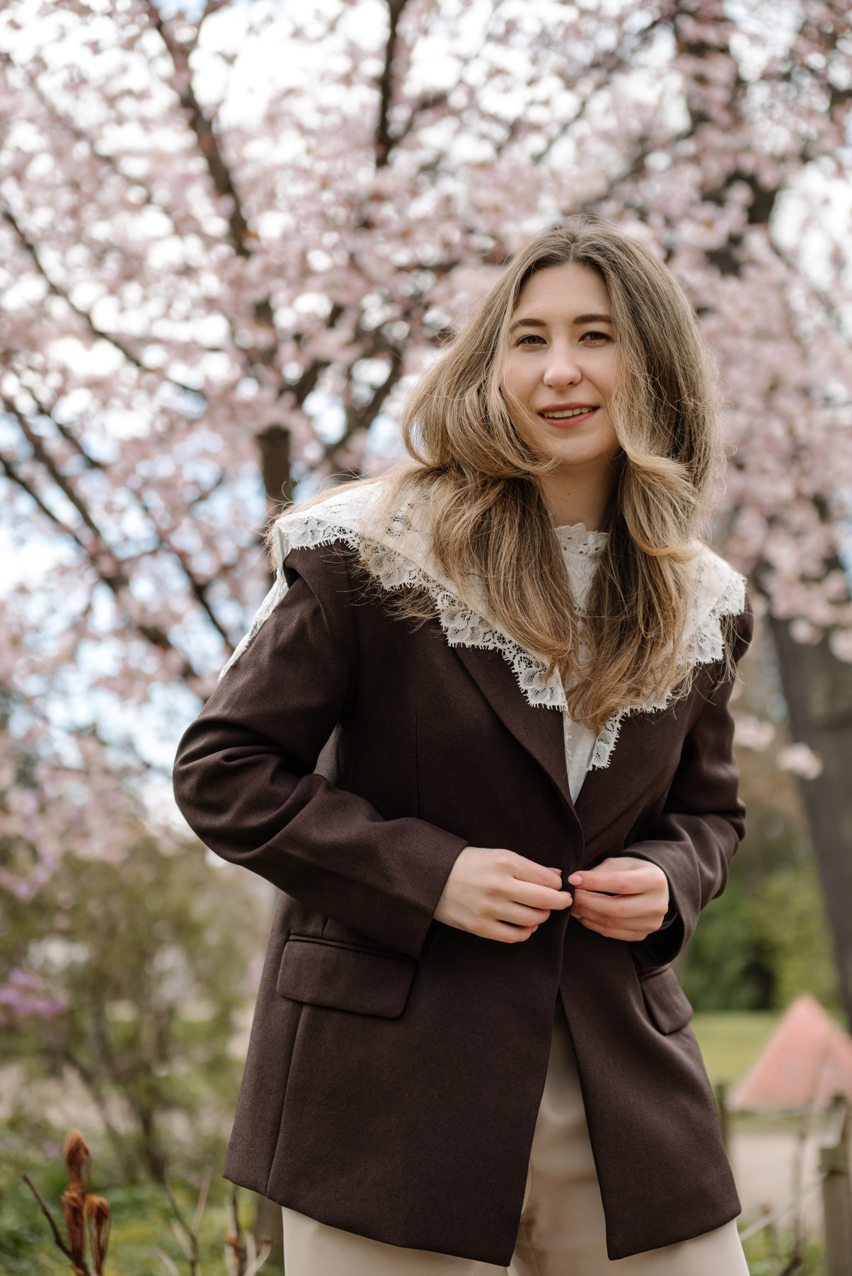 Марина с сакурой. Свадебный и семейный фотограф в Санкт-Петербурге Елена Худякова