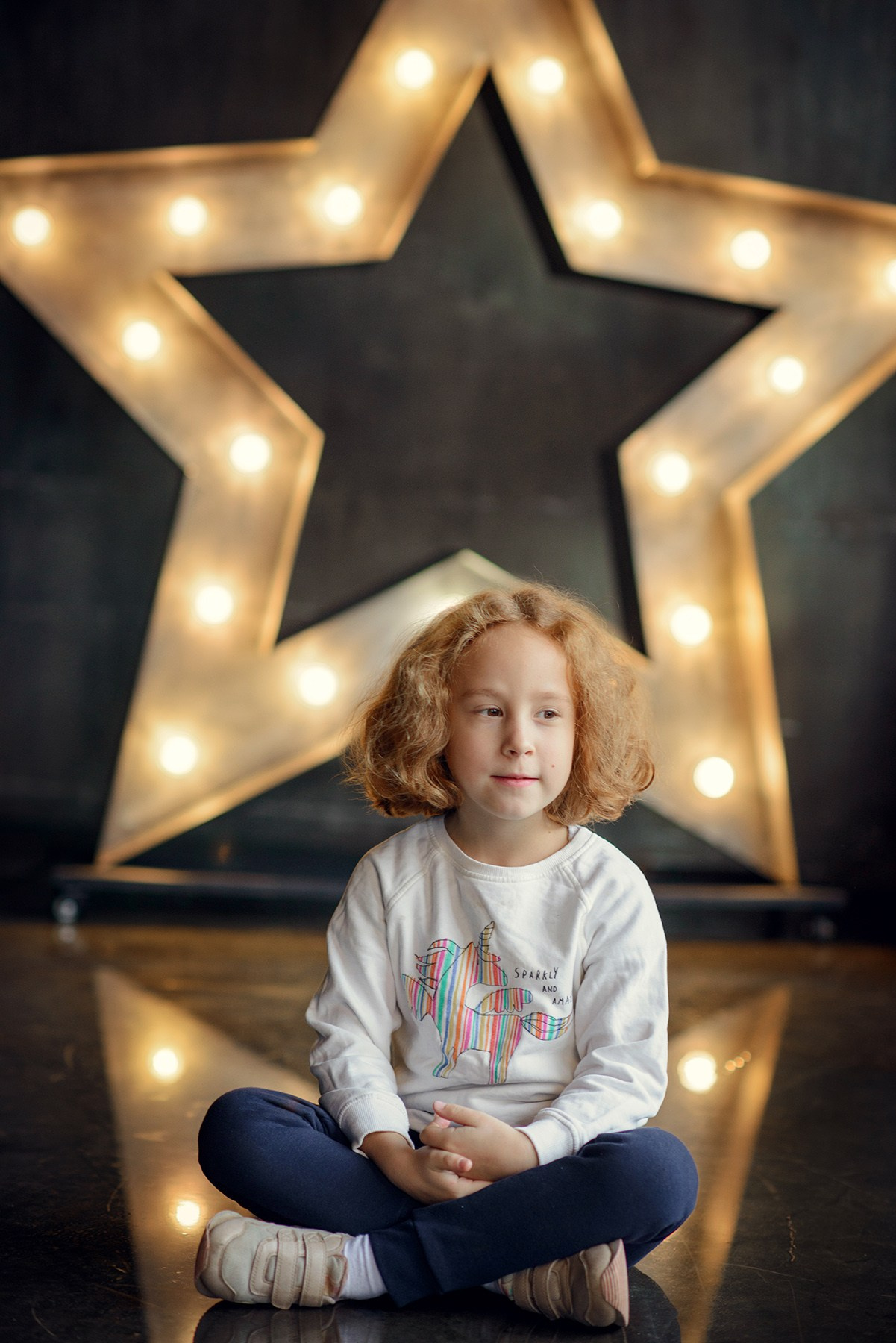 a girl in the studio, a photo shoot