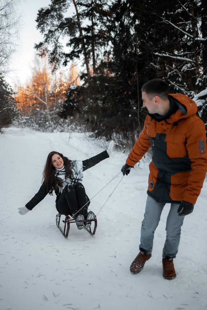 Новогодняя история в лесу. Семейный, индивидуальный фотограф в Москве Ангели Марина