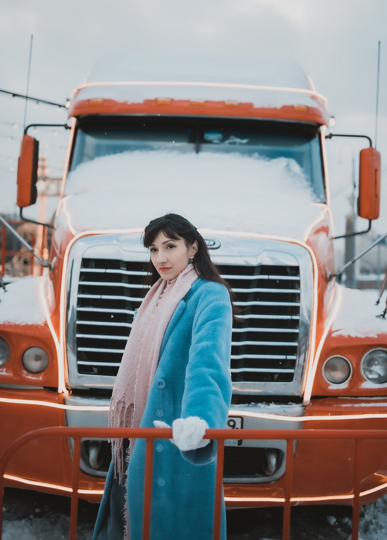 Грузовик Coca-Cola. Семейный, индивидуальный фотограф в Москве Ангели Марина