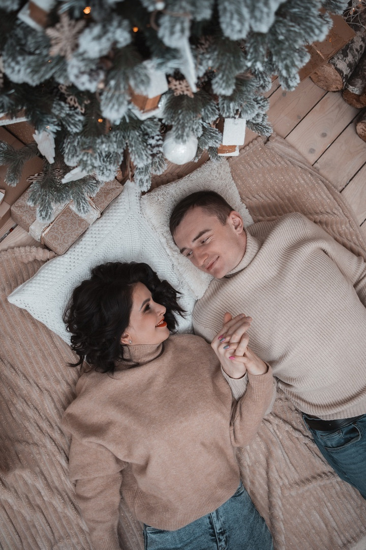 Студийная новогодняя фотосессия. Семейный, индивидуальный фотограф в Москве Ангели Марина