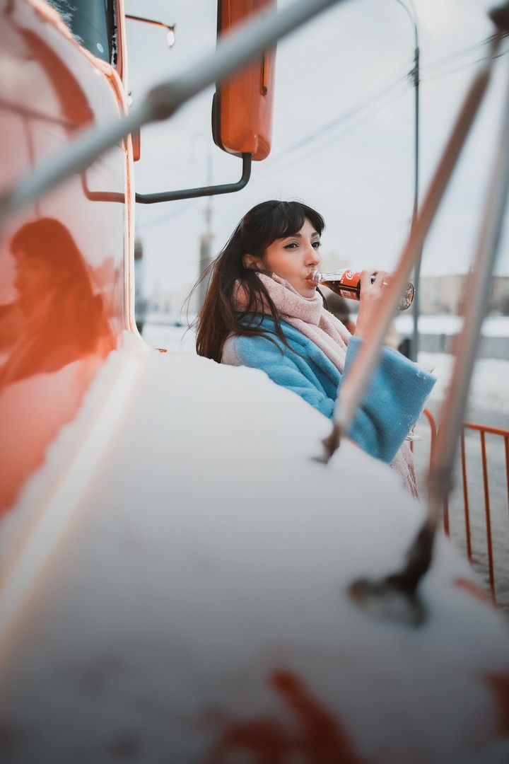 Грузовик Coca-Cola. Семейный, индивидуальный фотограф в Москве Ангели Марина