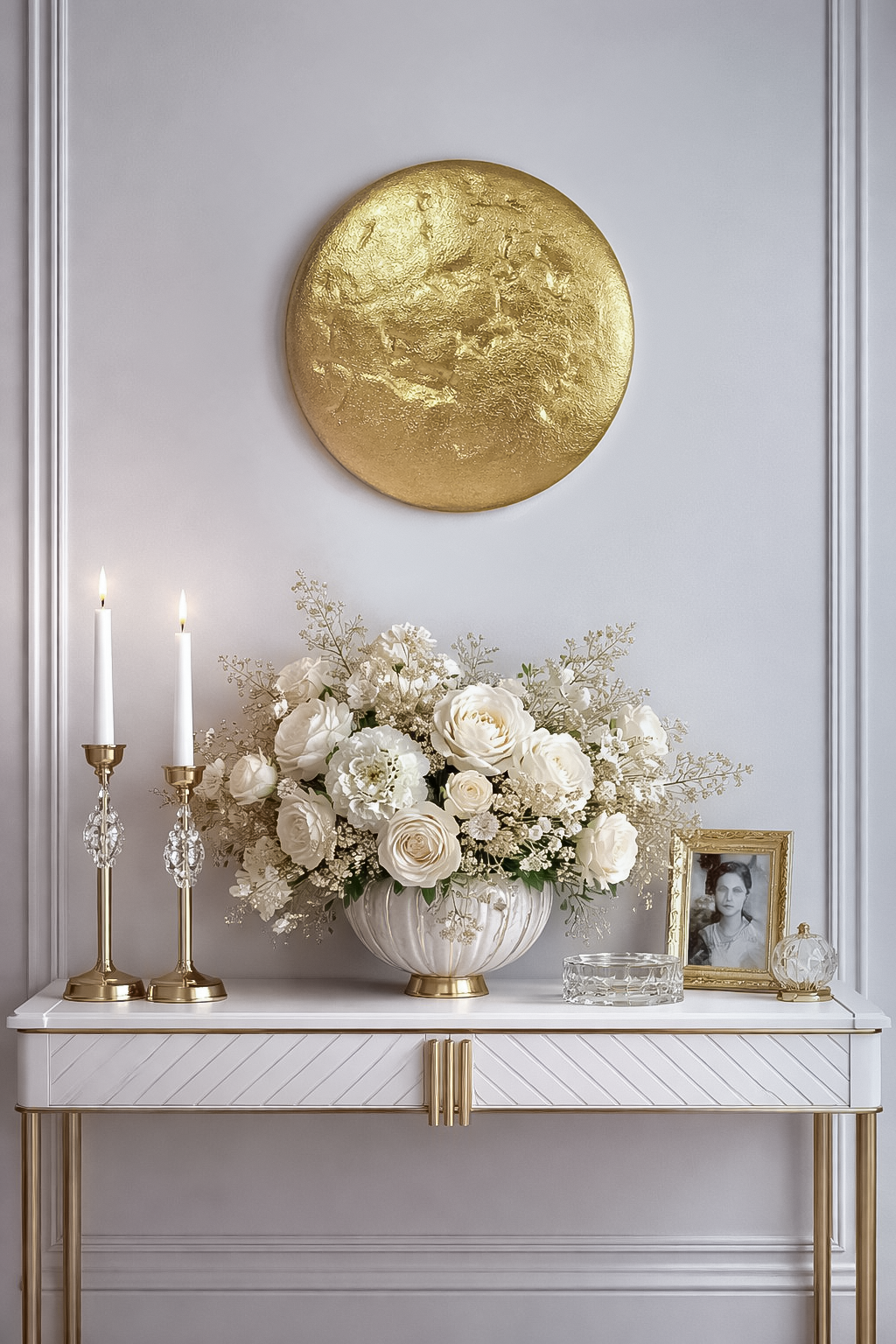Золотое панно. Modern painting with worldwide delivery