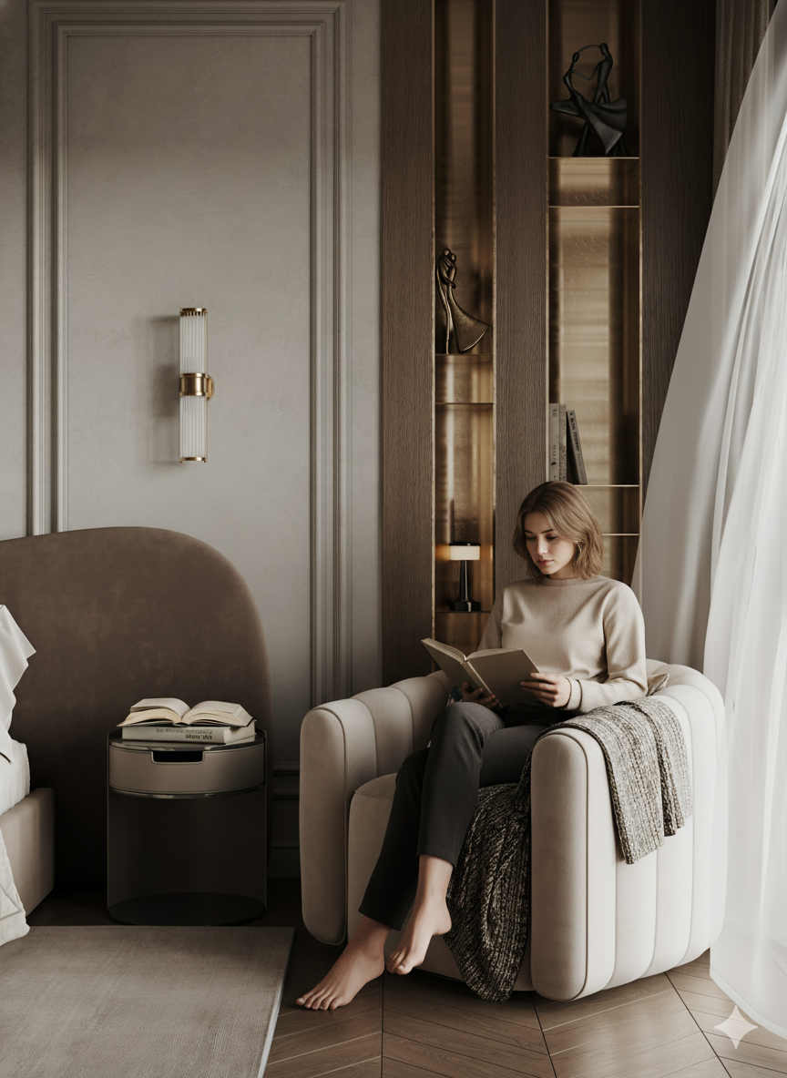 Спальня в классическом стиле. Интерьерная 3D Визуализация