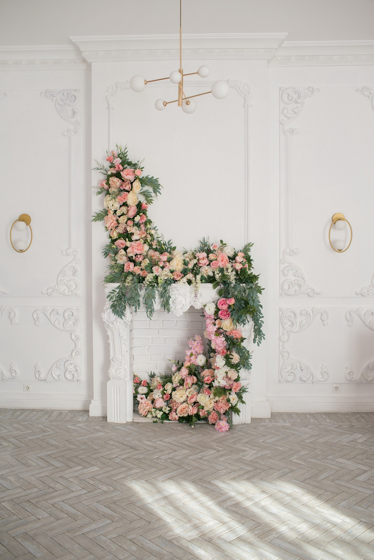 Цветочный декор в фотостудии