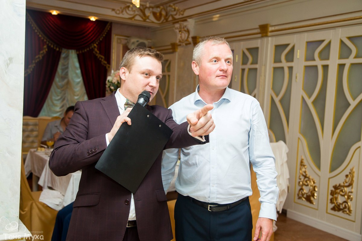 Фото ведущего Сергея Рябинина. Фотографии со свадеб, корпоративов, юби. Ведущий на свадьбу, корпоратив и юбилей в Москве Сергей Рябинин