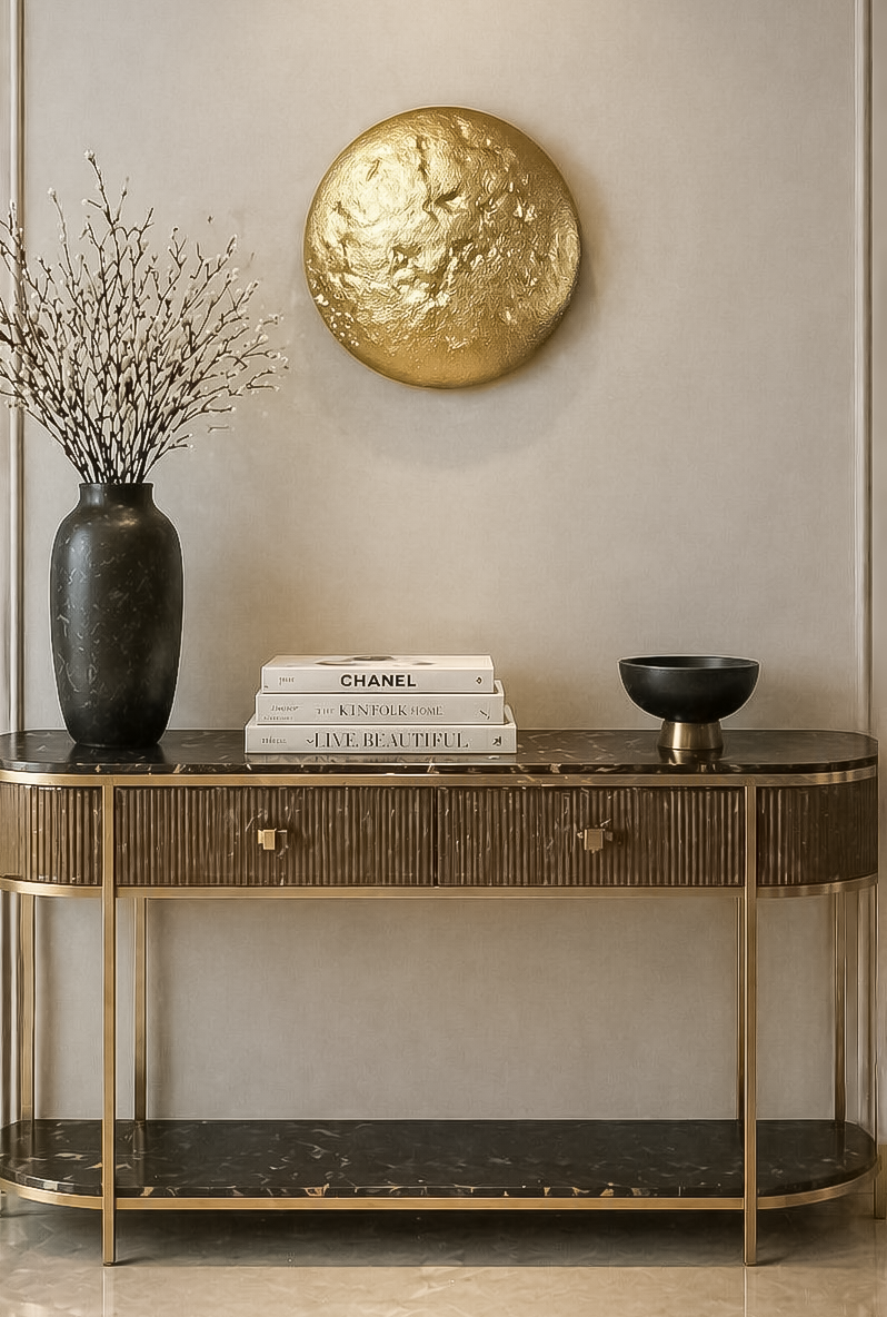 Золотое панно. Modern painting with worldwide delivery