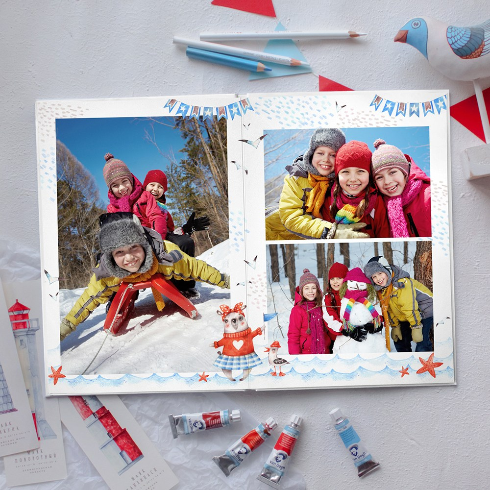 Дизайн «Морские медведи». Medlori fotobook Выпускные альбомы в Липецке Лариса Медведева