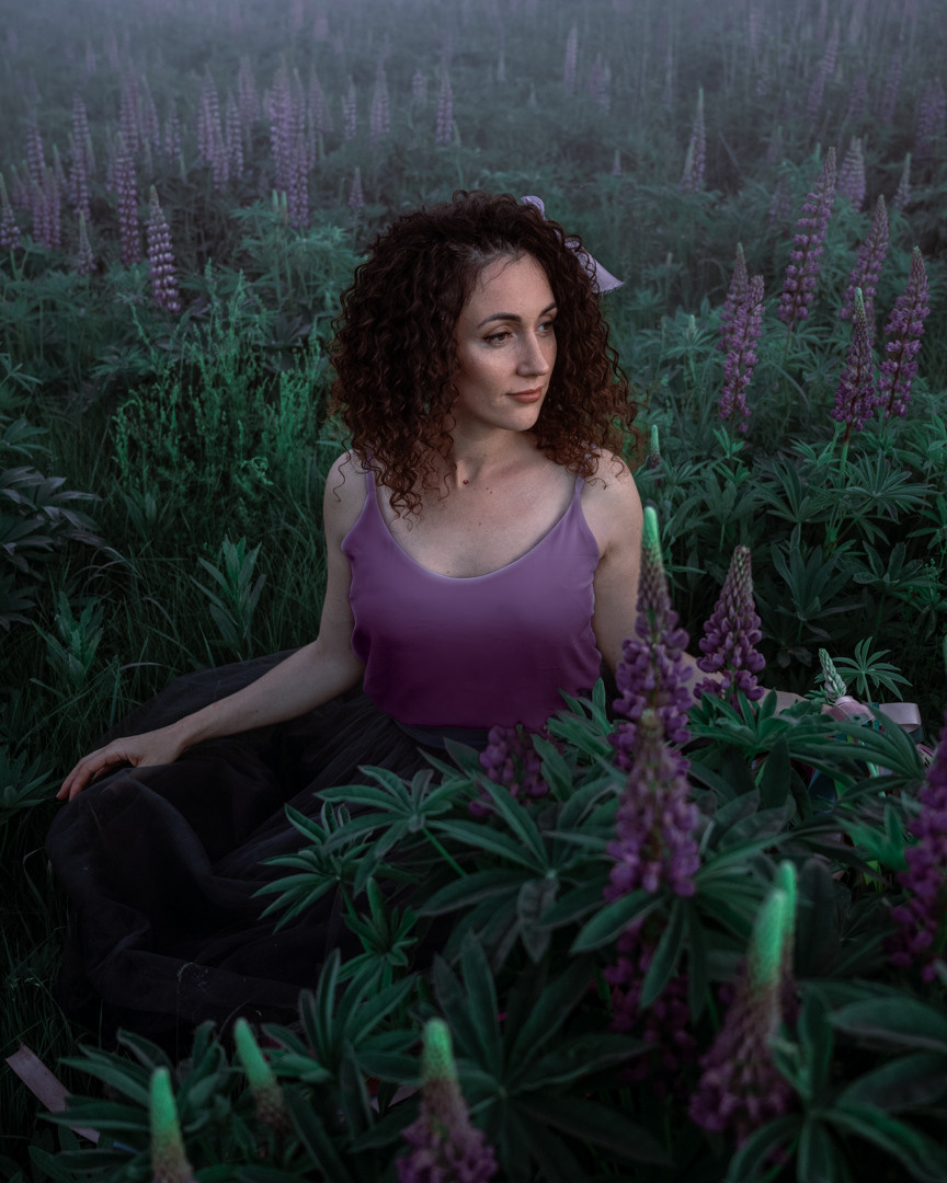 Фотосессия в люпинах. Фотограф в Белграде Чугреева Елена