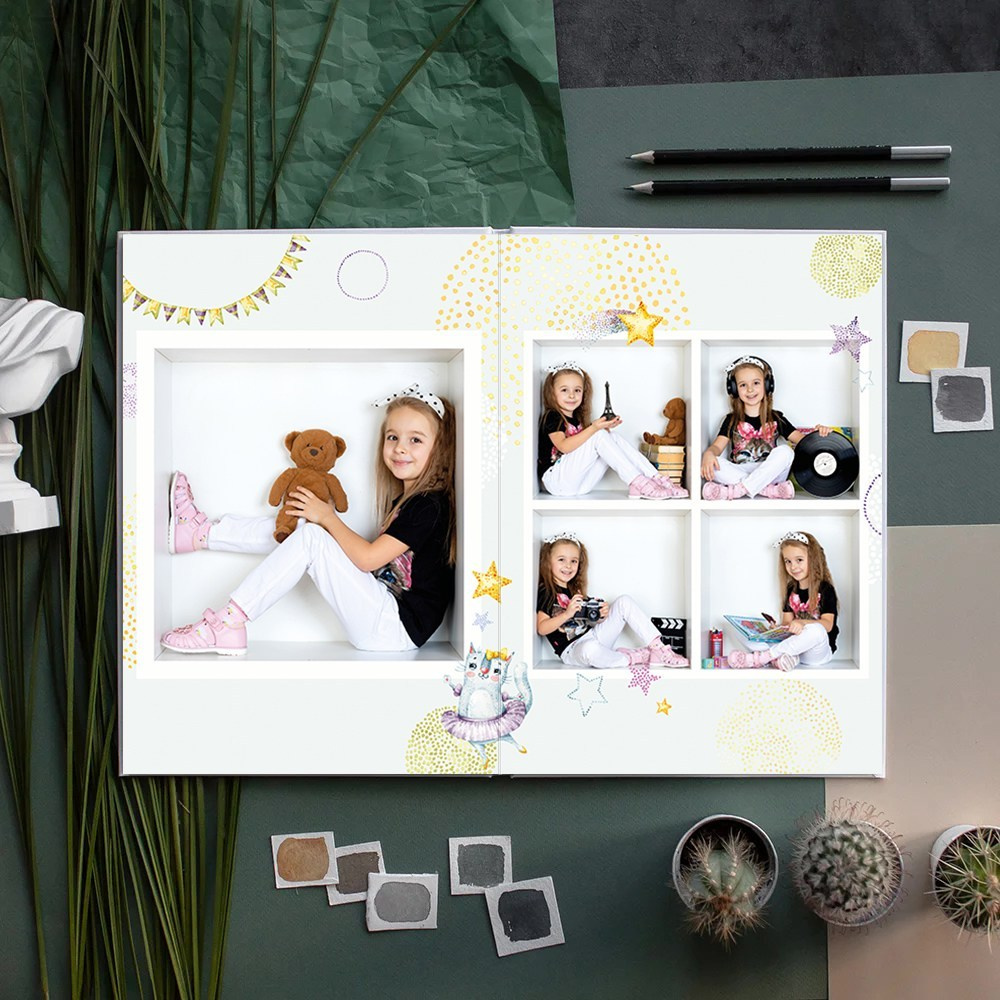 Выпускной альбом в ячейках пакет Премиум