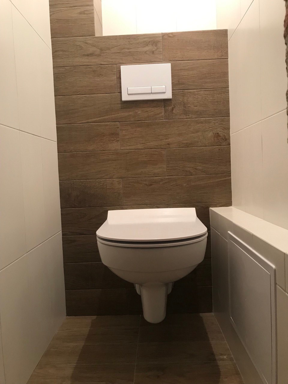 Ванная комната с раздельным туалетом (ул. Х. Бигичева д. 24/45). Ремонт санузла, туалета, ванной под ключ в Казани. Укладка плитки