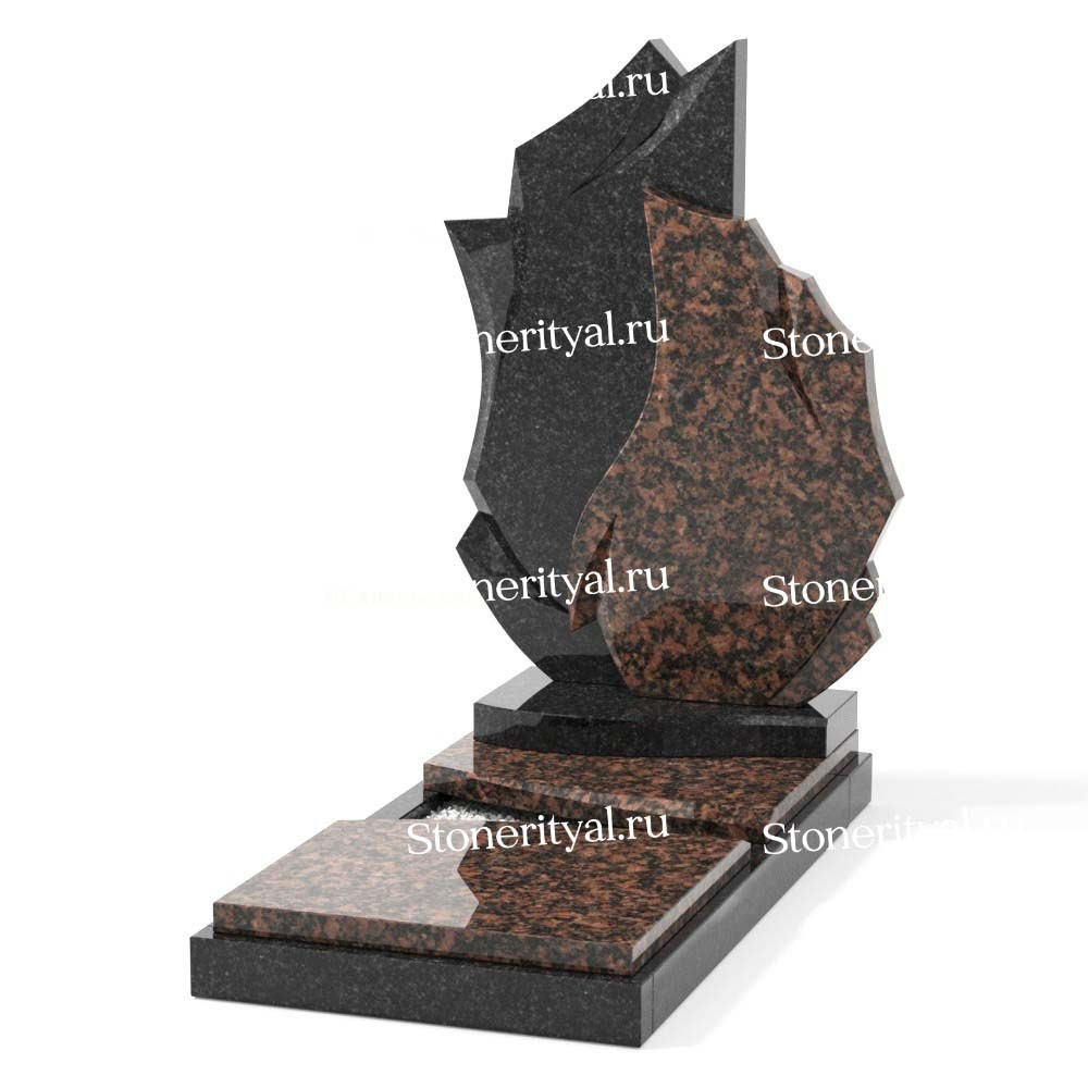 Комбинированные памятники на одного. Изготовление и установка памятников в Москве и МО