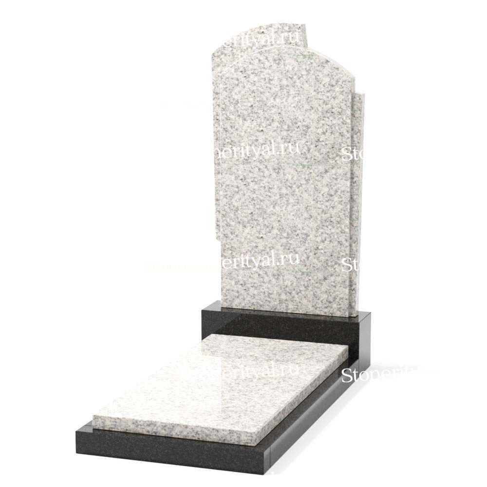 Комбинированные памятники на одного. Изготовление и установка памятников в Москве и МО