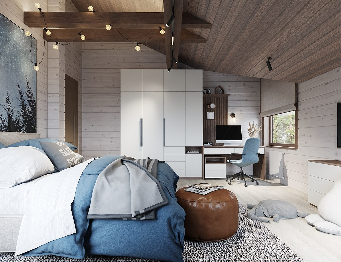 Дом из  бруса 250 м², Московская обл., к/п Гринвуд. Студия дизайна