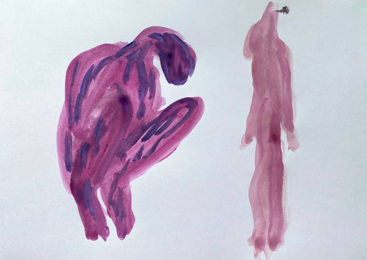 Папка с цветными работами А3. Лилия Ким. Междисциплинарный художник