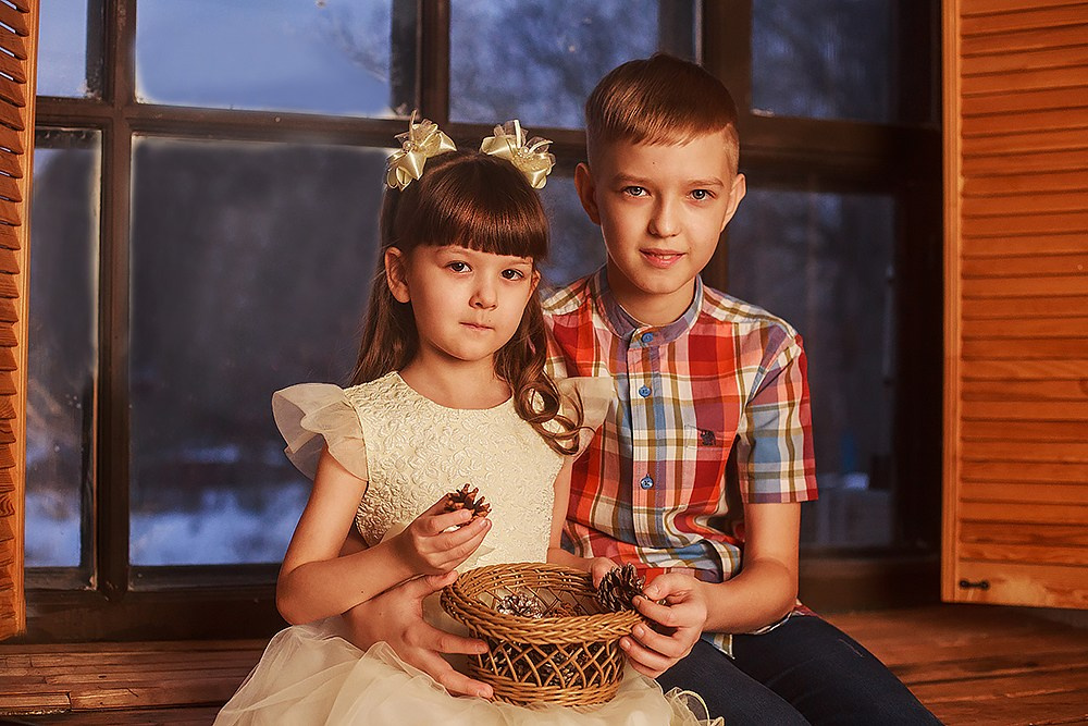 Семейная новогодняя фотосессия в студии. Детский и семейный фотограф, фотограф мероприятий Нижний Новгород
