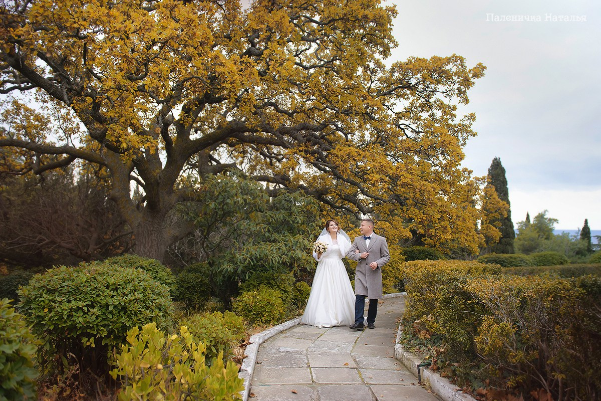 Прогулка свадебная в Форосском парке. Фотограф Севастополь