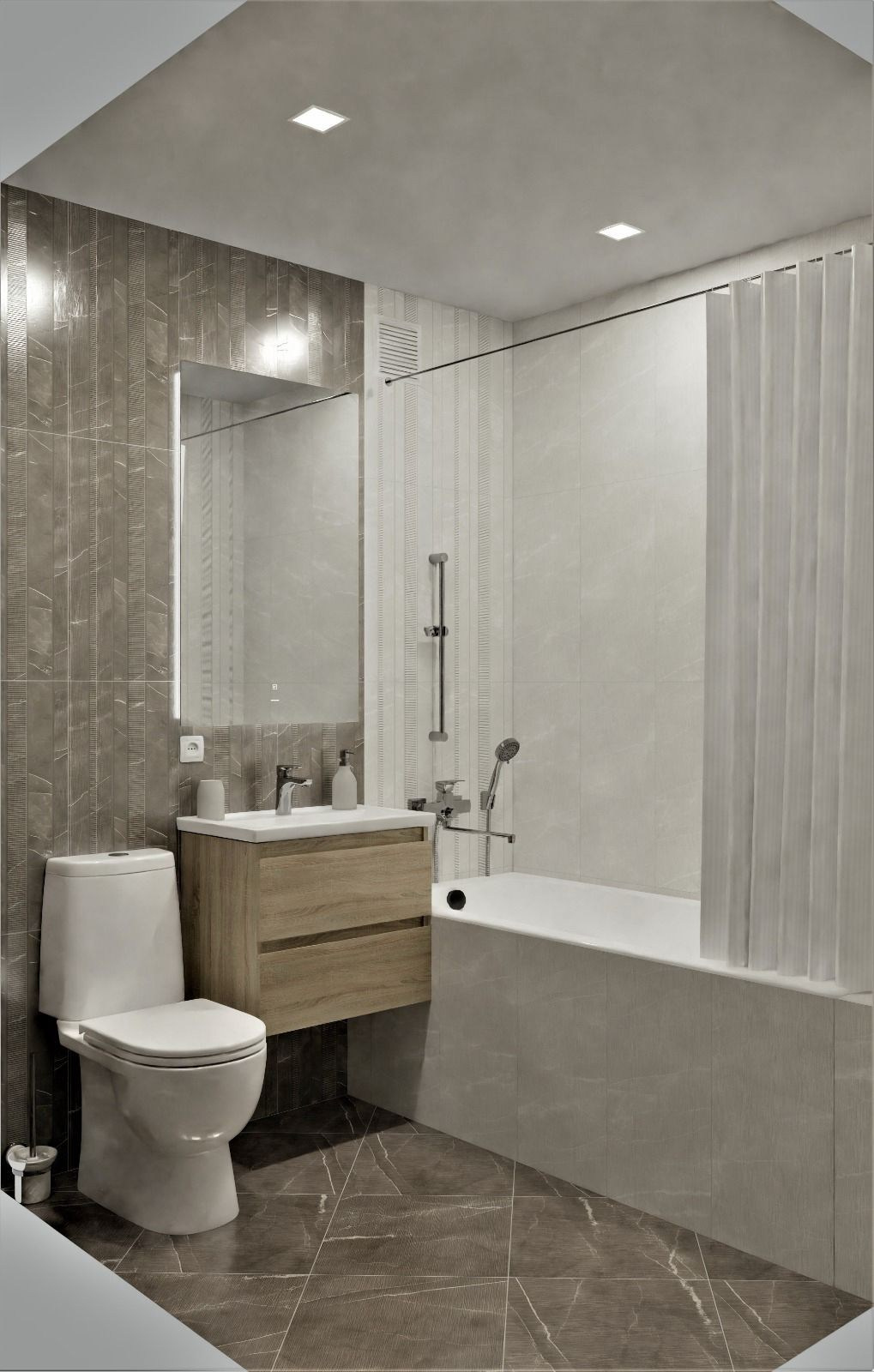 Примеры работ по дизайну ванных нашей студии. Дизайн-интерьера