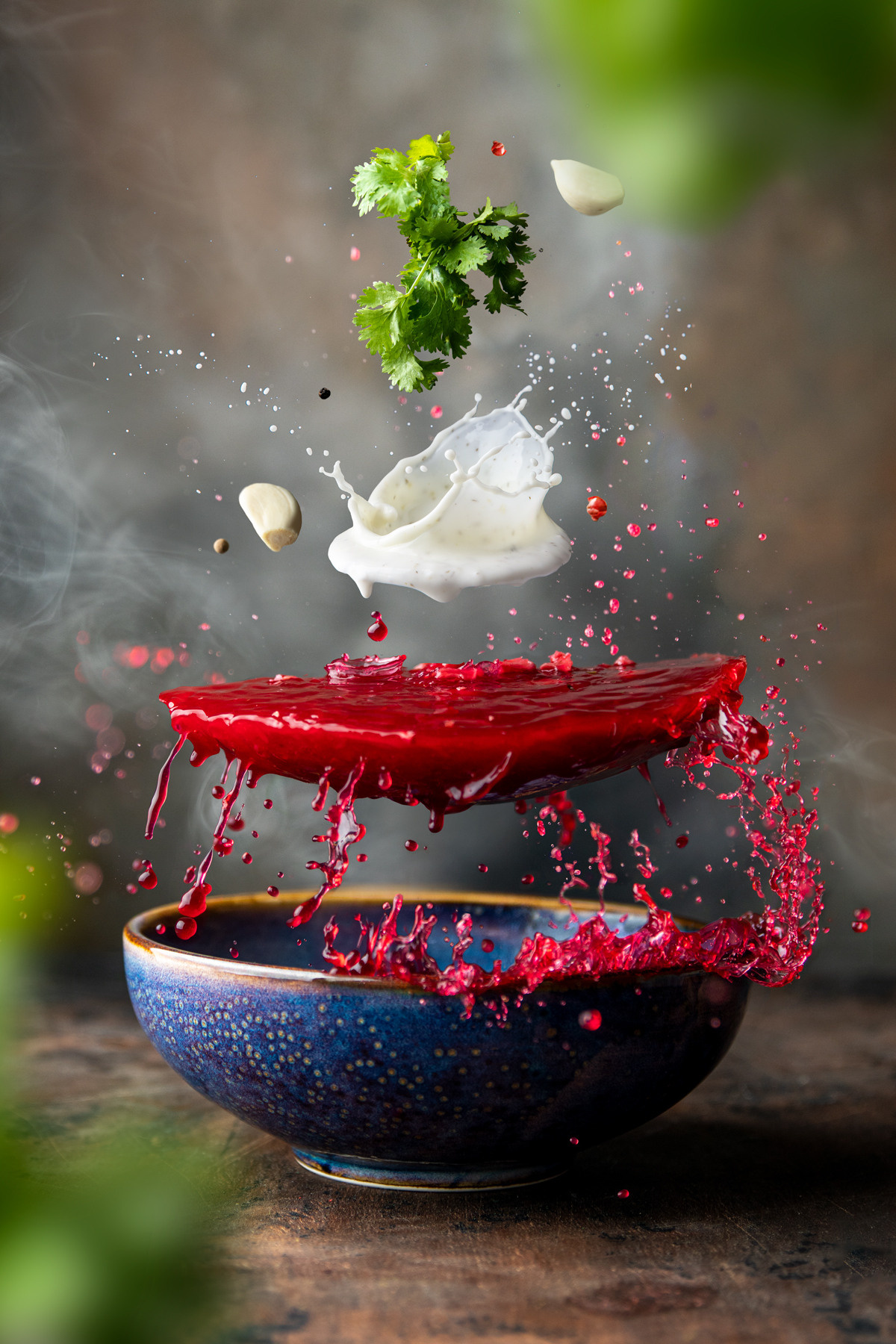 Борщ в слоях