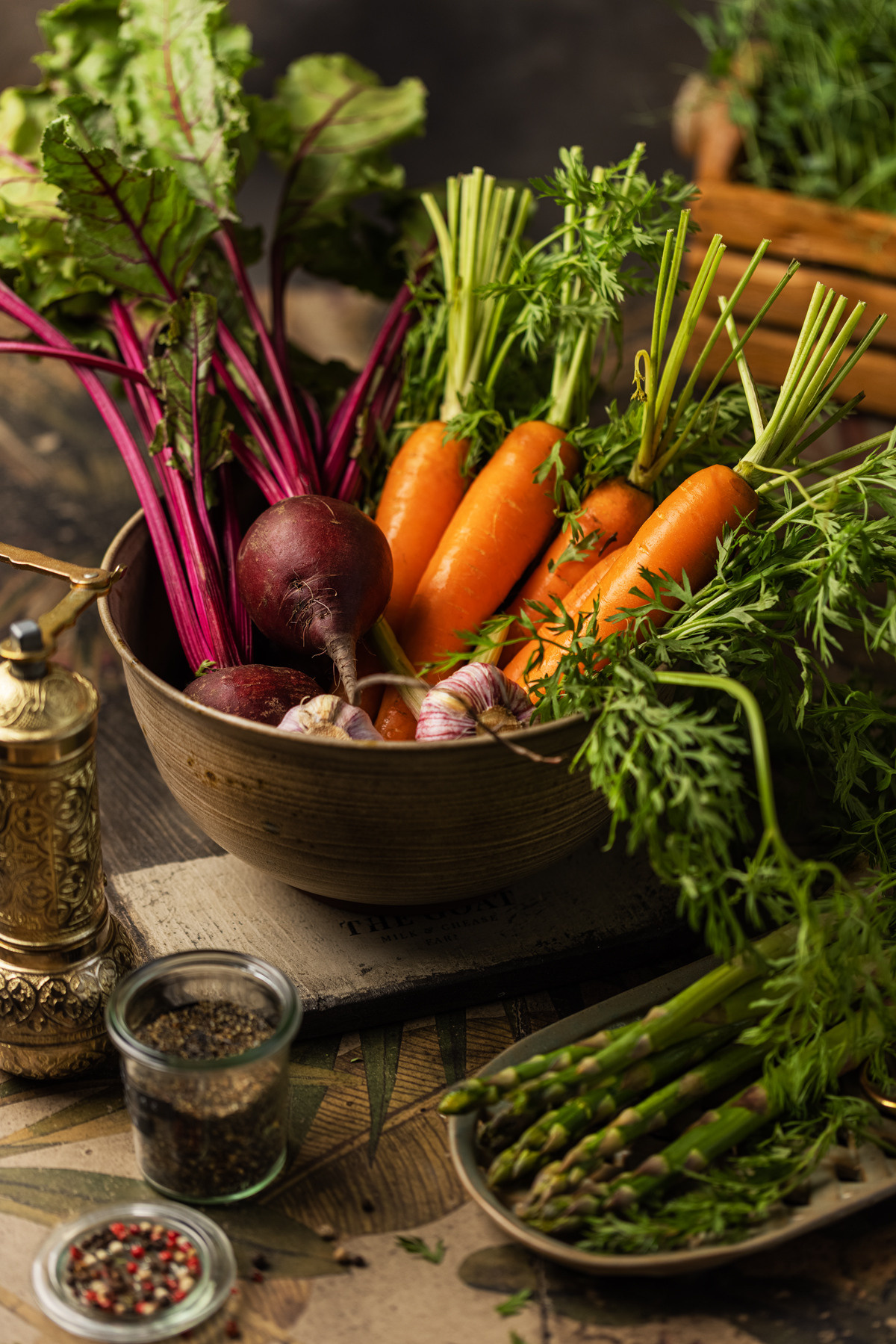 Овощи в стиле рустик. Юлия Космо — фуд-фотограф, предметный стилист, Москва